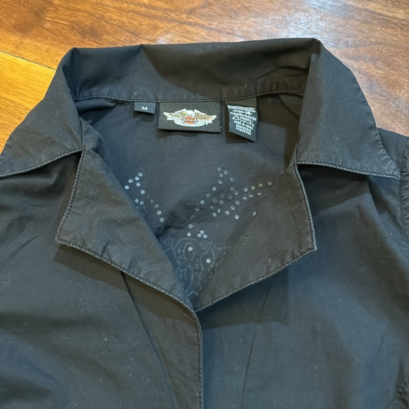 Harley Davidson black vest Size M - Picture 4 of 8